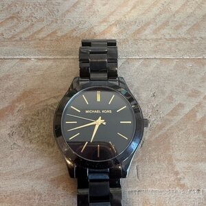 Michael Kors Black Slim Runway Watch MK3221